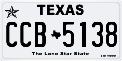 TX license plate CCB5138