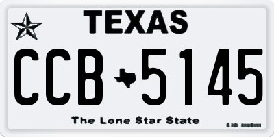TX license plate CCB5145