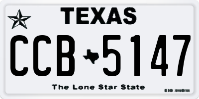TX license plate CCB5147