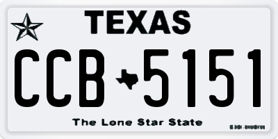 TX license plate CCB5151
