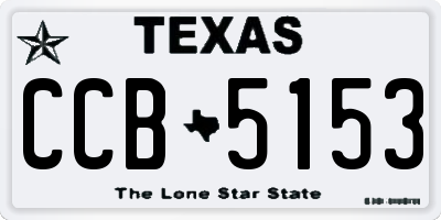 TX license plate CCB5153