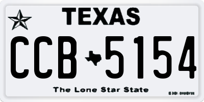 TX license plate CCB5154