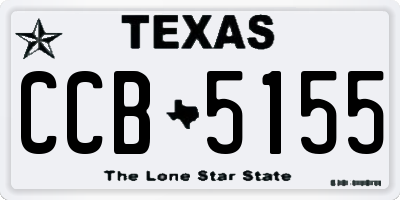TX license plate CCB5155
