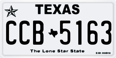 TX license plate CCB5163