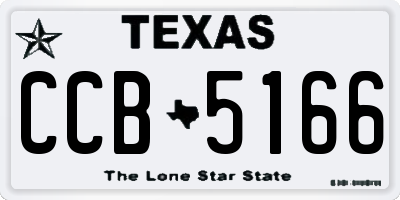 TX license plate CCB5166