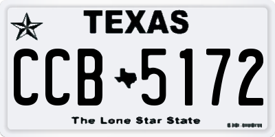 TX license plate CCB5172