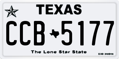 TX license plate CCB5177