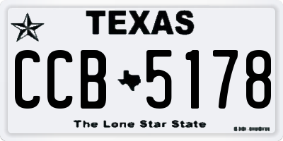 TX license plate CCB5178