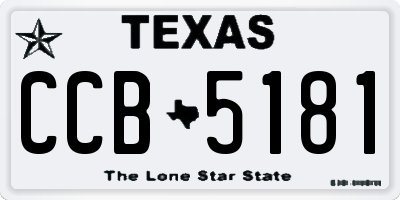 TX license plate CCB5181
