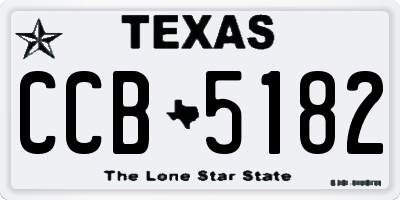 TX license plate CCB5182