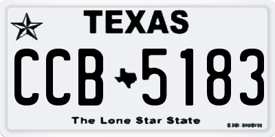 TX license plate CCB5183