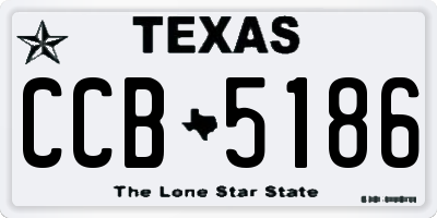 TX license plate CCB5186