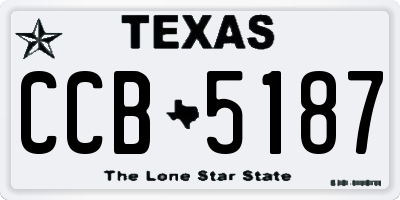 TX license plate CCB5187