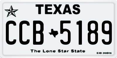 TX license plate CCB5189