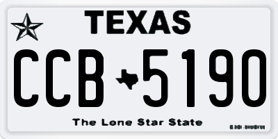 TX license plate CCB5190