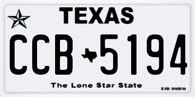 TX license plate CCB5194