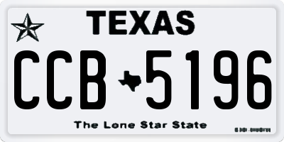 TX license plate CCB5196