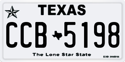 TX license plate CCB5198