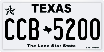 TX license plate CCB5200