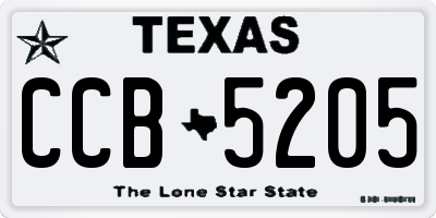 TX license plate CCB5205