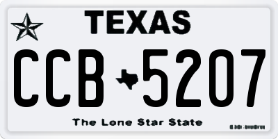 TX license plate CCB5207