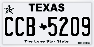 TX license plate CCB5209
