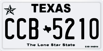 TX license plate CCB5210