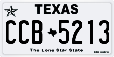 TX license plate CCB5213