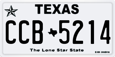 TX license plate CCB5214