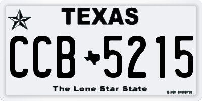 TX license plate CCB5215