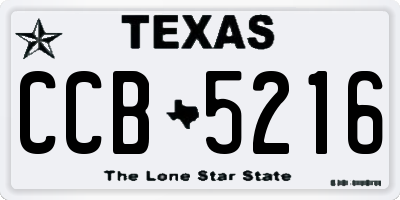 TX license plate CCB5216