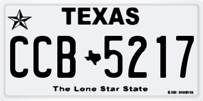 TX license plate CCB5217