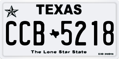 TX license plate CCB5218
