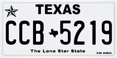 TX license plate CCB5219