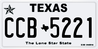TX license plate CCB5221