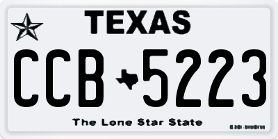 TX license plate CCB5223
