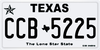 TX license plate CCB5225