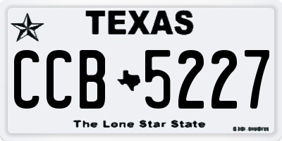 TX license plate CCB5227