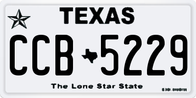 TX license plate CCB5229