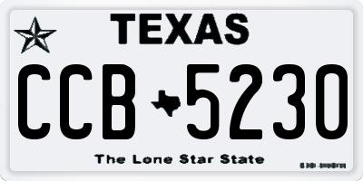 TX license plate CCB5230