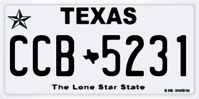 TX license plate CCB5231