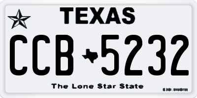 TX license plate CCB5232