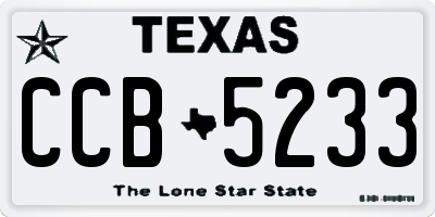 TX license plate CCB5233