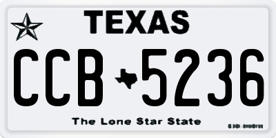 TX license plate CCB5236