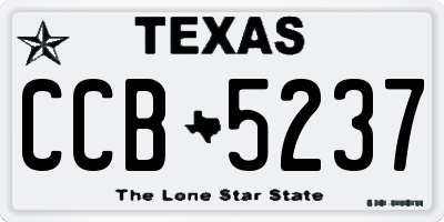 TX license plate CCB5237