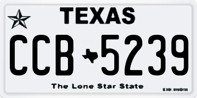 TX license plate CCB5239