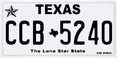 TX license plate CCB5240