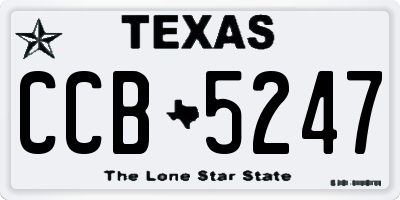 TX license plate CCB5247