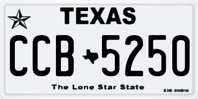 TX license plate CCB5250