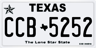 TX license plate CCB5252